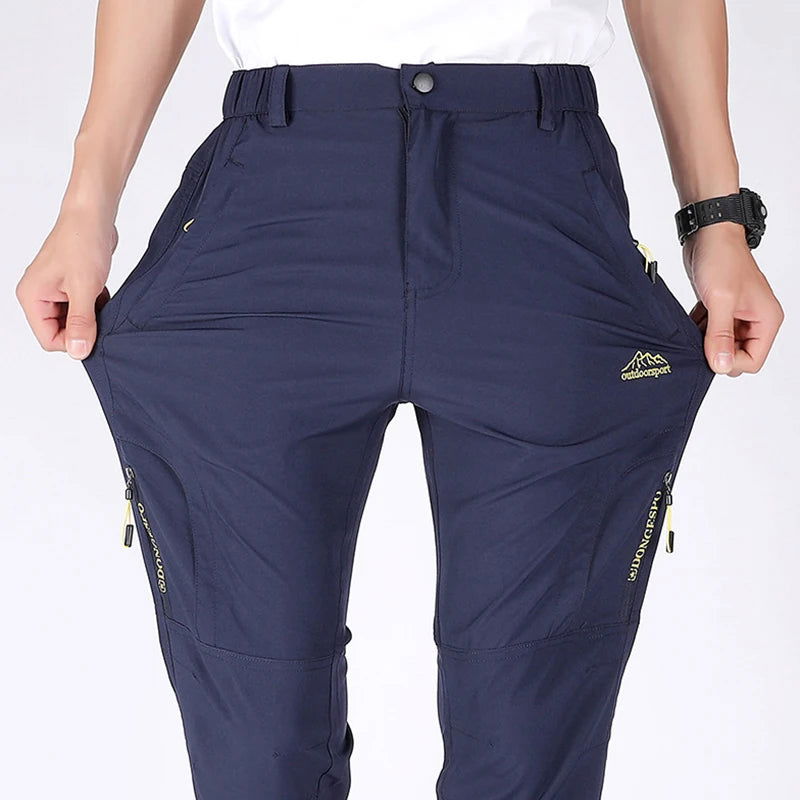5XL Men's Outdoor Hiking Pants With Belt Quick-drying Waterproof Multi-pocket Light Tactical Utility Fishing Travel Cargo Pants - Slobuy