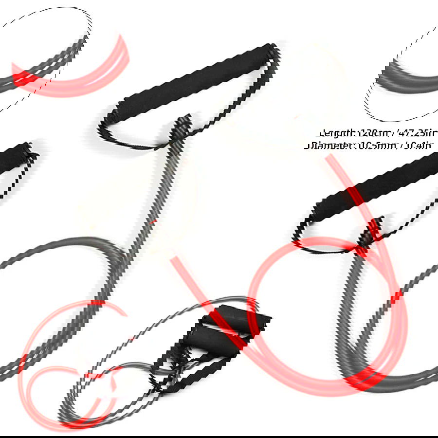 5 Levels Resistance Bands with Handles Training Exercise Tube Band Pull Rope Fitness  Elastic Bands Workouts Strength Equipment - Slobuy