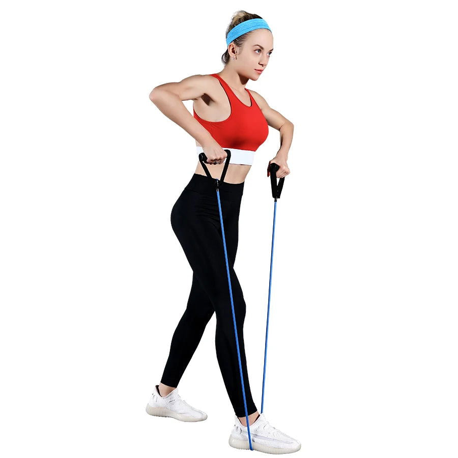 5 Levels Resistance Bands with Handles Training Exercise Tube Band Pull Rope Fitness  Elastic Bands Workouts Strength Equipment - Slobuy