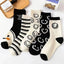 5 Pairs Cute Expression Print Socks, Comfy & Funny All-match Mid Tube Socks, Women's Stockings & Hosiery - Slobuy