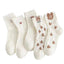 5 Pairs Medium Socks Women's Ins Japanese Korean Socks Cartoon Stripes Girls' Harajuku Socks Autumn Knitted High-quality Socks - Slobuy