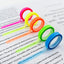 5 Roll 5 Colors Stickers Transparent Fluorescent Index Tabs Flags 5m Sticky Note Stationery Children Gift School Office Supplies - Slobuy