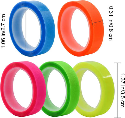 5 Roll 5 Colors Stickers Transparent Fluorescent Index Tabs Flags 5m Sticky Note Stationery Children Gift School Office Supplies - Slobuy