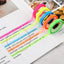 5 Roll Index Stickers Transparent Fluorescent Tape Waterproof Tabs Taking Notes Label Children Gift School Office Adhesive Tape - Slobuy