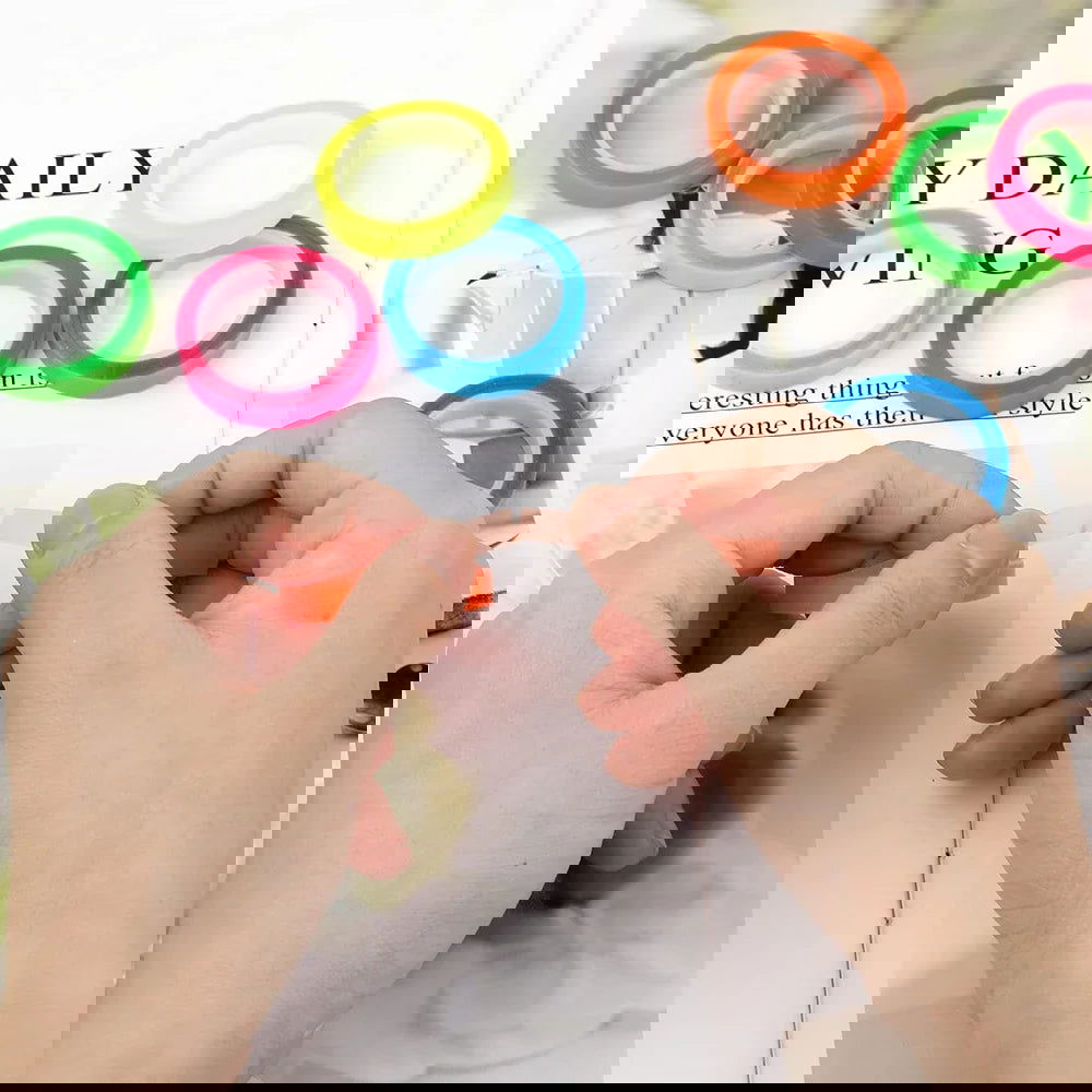 5 Roll Index Stickers Transparent Fluorescent Tape Waterproof Tabs Taking Notes Label Children Gift School Office Adhesive Tape - Slobuy