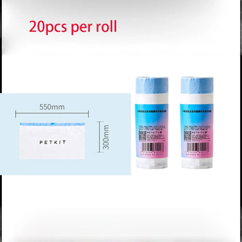 5 Rollers Cat Litter Box Poop Bag For PETKIT PURA MAX Automatic Self Cleaning Cat Toilet Tray Box with Handle Hand Free Dirty - Slobuy