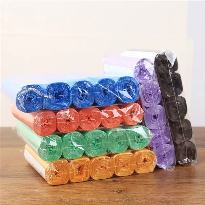 5 Rolls 1 pack 100Pcs Household Disposable Trash Pouch Kitchen Storage Garbage Bags Cleaning Waste Bag Plastic Bag Plastic Bag - Slobuy