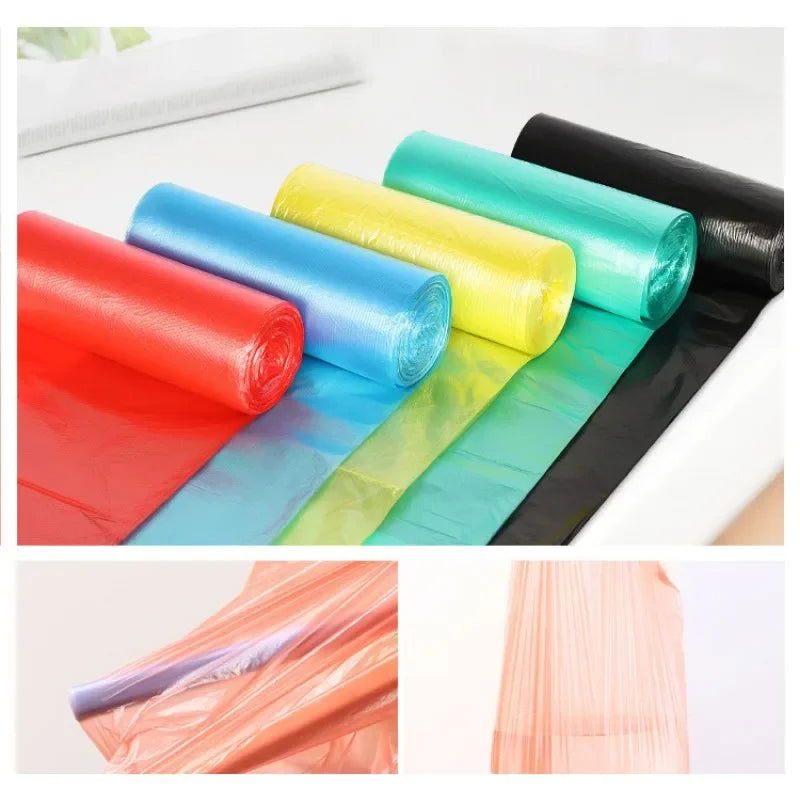 5 Rolls 1 pack 100Pcs Household Disposable Trash Pouch Kitchen Storage Garbage Bags Cleaning Waste Bag Plastic Bag Plastic Bag - Slobuy