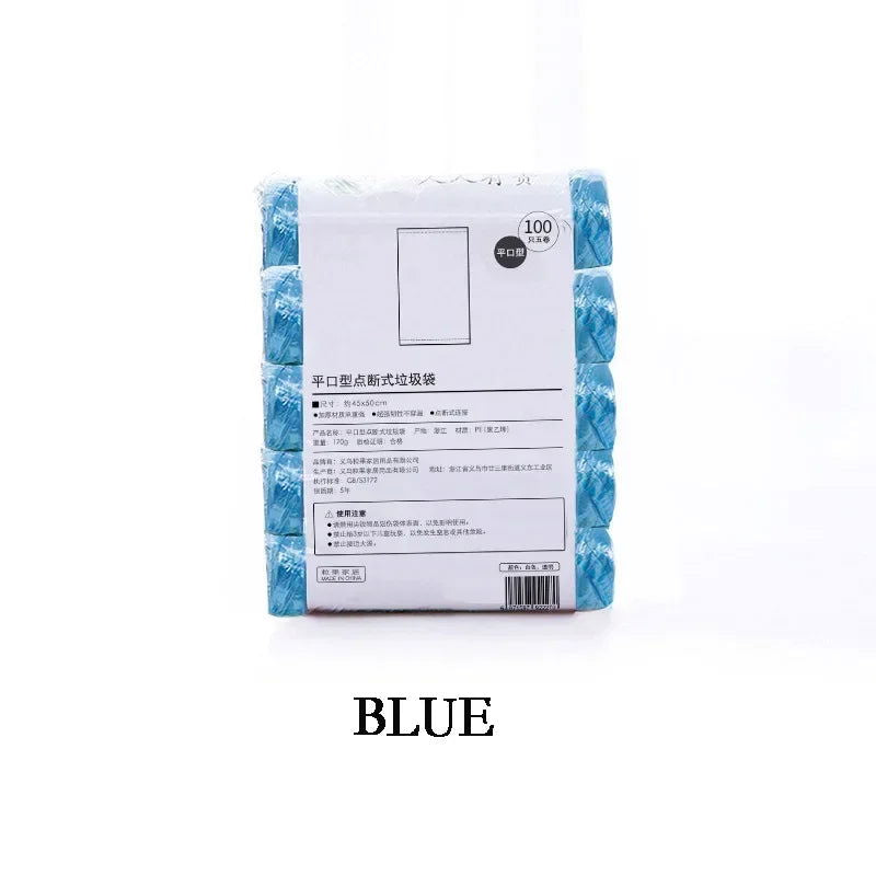 5 Rolls 1 pack 100Pcs Household Disposable Trash Pouch Kitchen Storage Garbage Bags Cleaning Waste Bag Plastic Bag Plastic Bag - Slobuy
