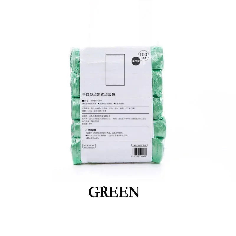 5 Rolls 1 pack 100Pcs Household Disposable Trash Pouch Kitchen Storage Garbage Bags Cleaning Waste Bag Plastic Bag Plastic Bag - Slobuy
