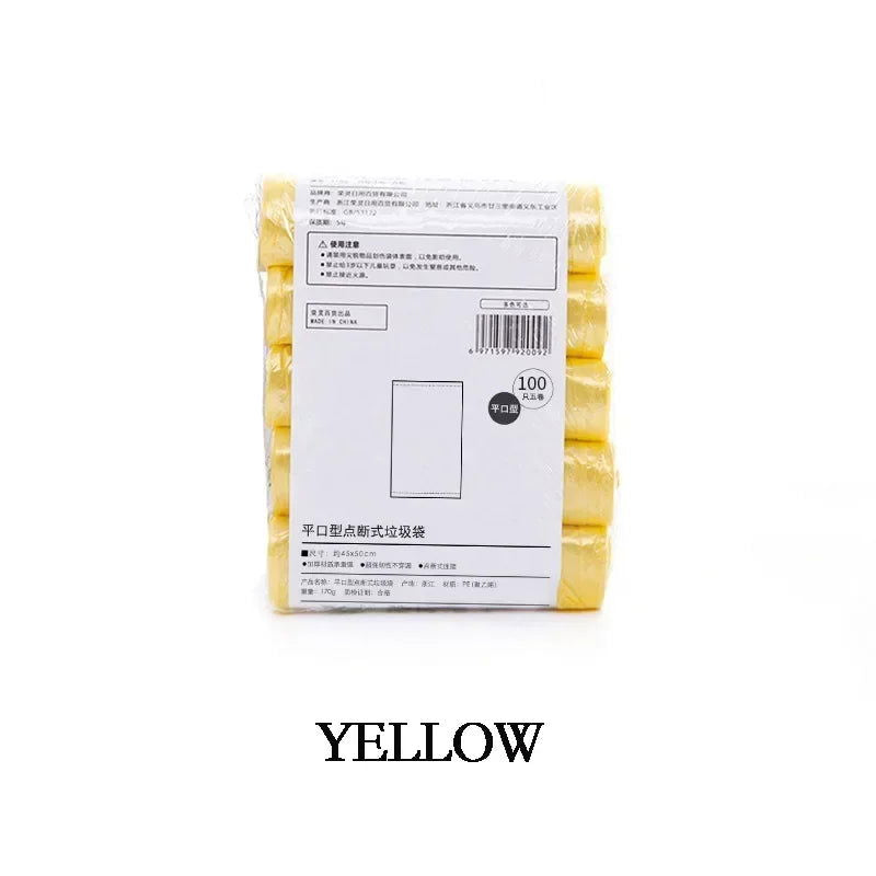 5 Rolls 1 pack 100Pcs Household Disposable Trash Pouch Kitchen Storage Garbage Bags Cleaning Waste Bag Plastic Bag Plastic Bag - Slobuy