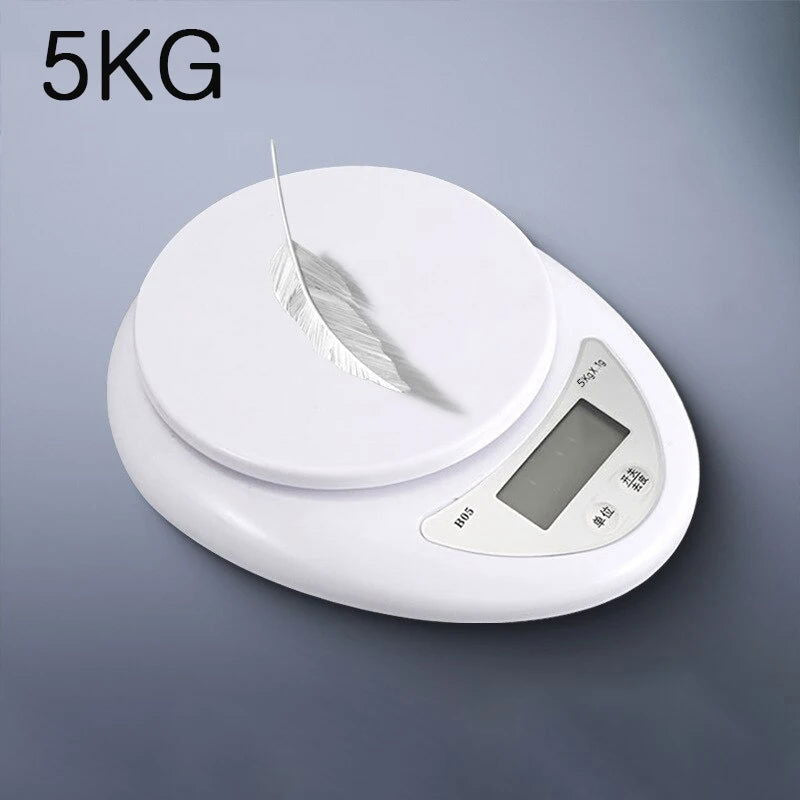 5kg Portable Digital Scale Scales Food Balance Measuring Weight Kitchen Scale LED Electronic Scales - Slobuy