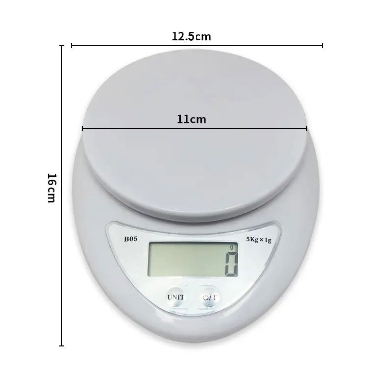 5kg Portable Digital Scale Scales Food Balance Measuring Weight Kitchen Scale LED Electronic Scales - Slobuy