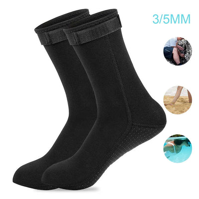 5mm Neoprene Socks 3mm Wetsuit Shoes Non-slip Surf Swimming Fins Socks Elasticity Beach Boots Warm Socks for Snorkeling Diving - Slobuy