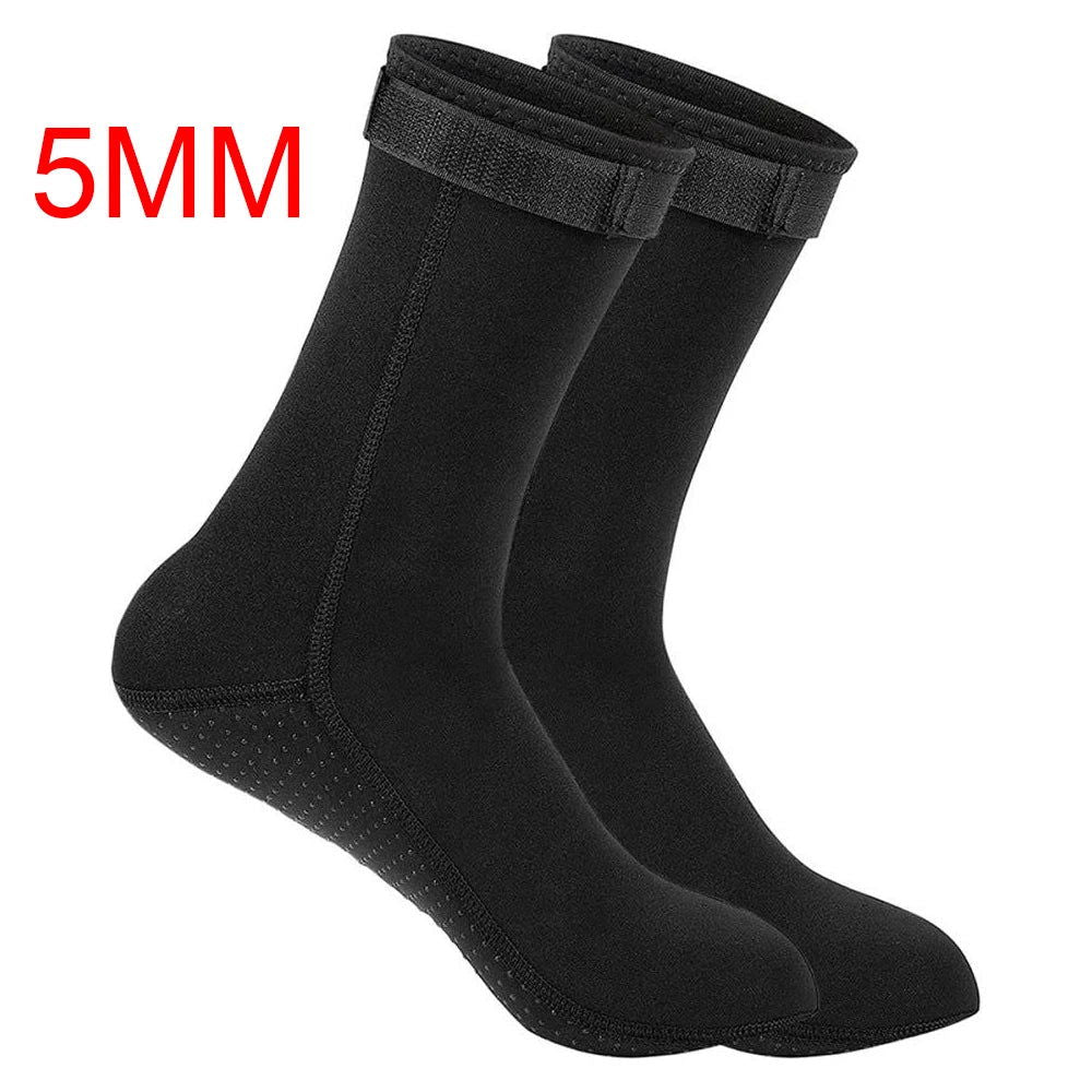 5mm Neoprene Socks 3mm Wetsuit Shoes Non-slip Surf Swimming Fins Socks Elasticity Beach Boots Warm Socks for Snorkeling Diving - Slobuy