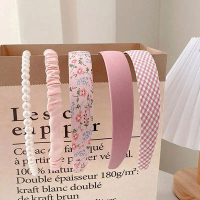 5pcs Set Fashion Women Cloth Hair Bands Headdress Headband Girls Hairband Hair Hoop Female Hair Accessories Headwear - Slobuy