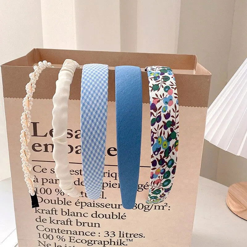 5pcs Set Fashion Women Cloth Hair Bands Headdress Headband Girls Hairband Hair Hoop Female Hair Accessories Headwear - Slobuy