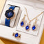 5pcs Set Watches Set Luxury Rhinestone Women Fashion Elegant Wristwatch Quartz Watch For Girl Ladies Clock Relogio - Slobuy