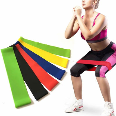 5pcs Yoga Tension Belt Fitness Elastic Belt Resistance Belt Squat Butt AIDS Tension Ring Stretching Exercise Belt - Slobuy