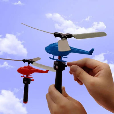 1/3/5sets Bamboo Dragonfly Handle Pull Helicopter Children's Outdoor Games Sports Toys for Boys Girls - Slobuy