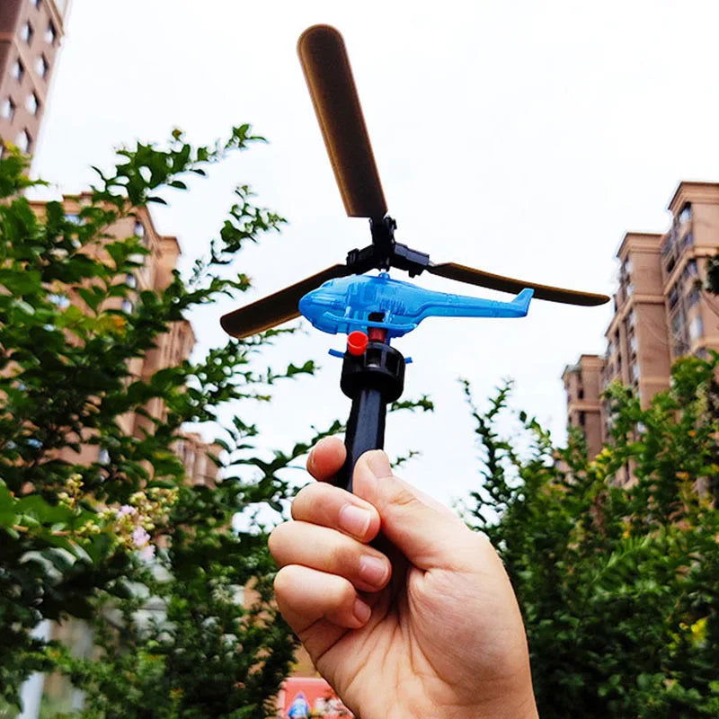 1/3/5sets Bamboo Dragonfly Handle Pull Helicopter Children's Outdoor Games Sports Toys for Boys Girls - Slobuy