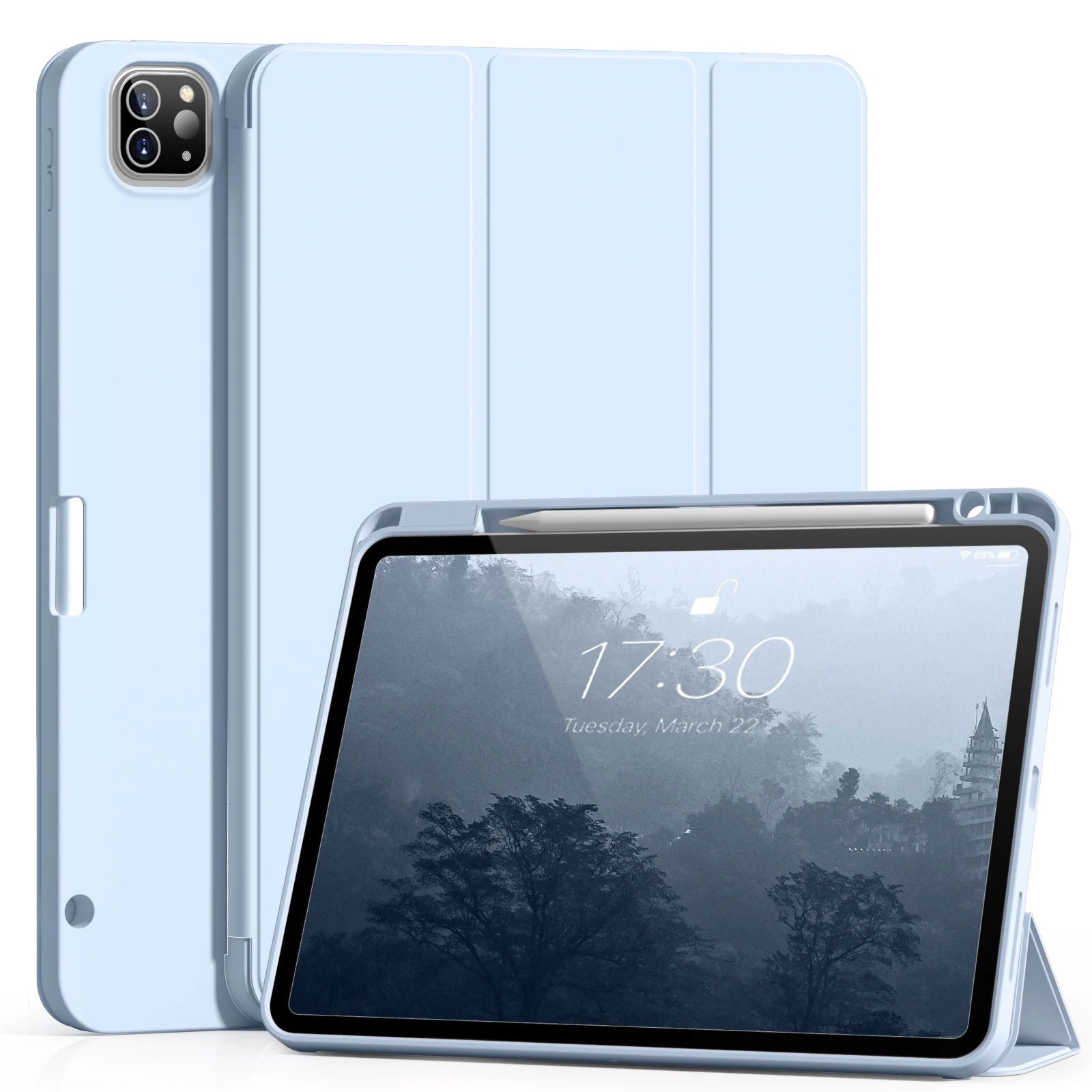 RBP For iPad Pro 11 12.9 inch with Pencil Holder Case, For iPad Air 4/5th Generation 10.9 inch mini 6 Soft Slim TPU Tablet Cover - Slobuy