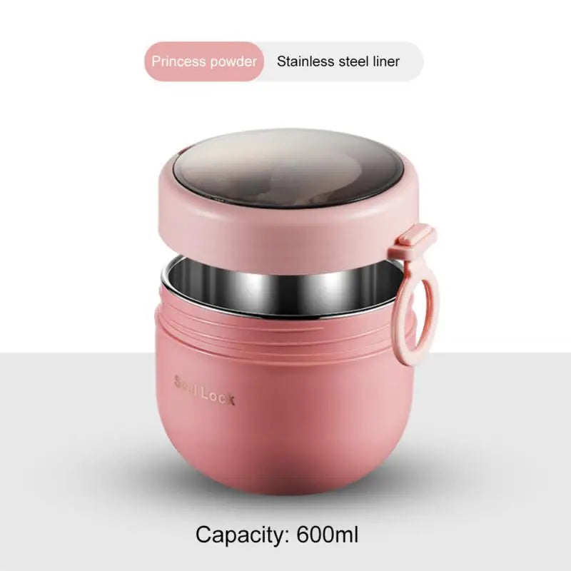 600ml Breakfast Cups Cereal Nut Yogurt Salad Soup Cup Container With Fork Thermal Microwave Food Storage Bento Box Lunch Box - Slobuy