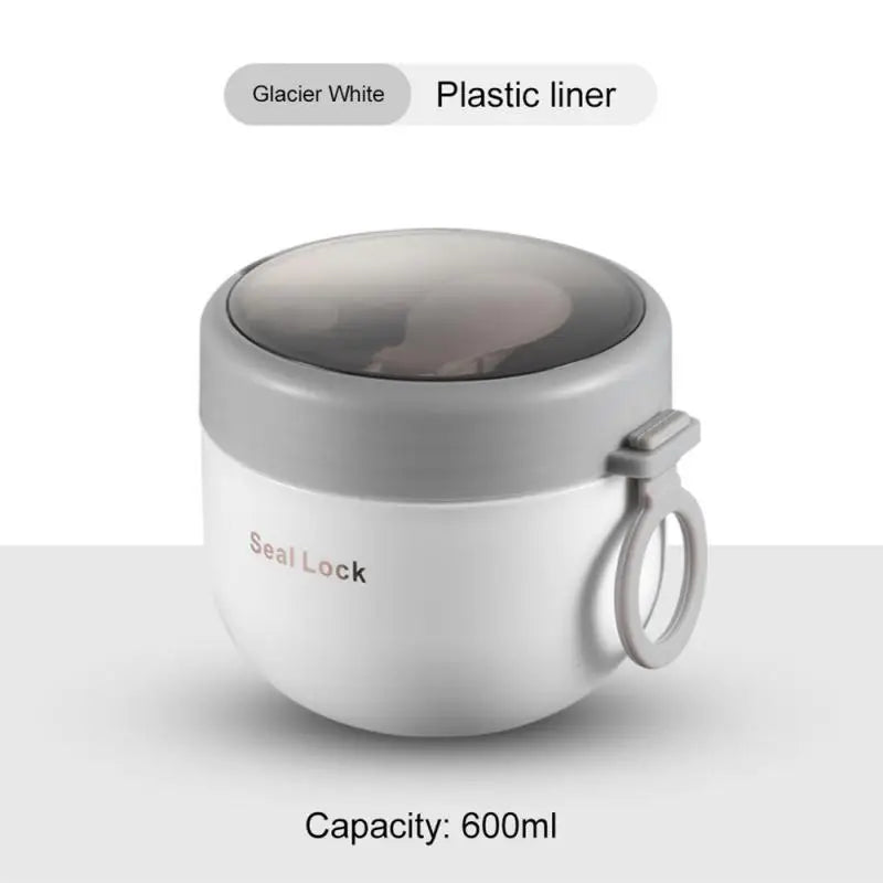 600ml Breakfast Cups Cereal Nut Yogurt Salad Soup Cup Container With Fork Thermal Microwave Food Storage Bento Box Lunch Box - Slobuy