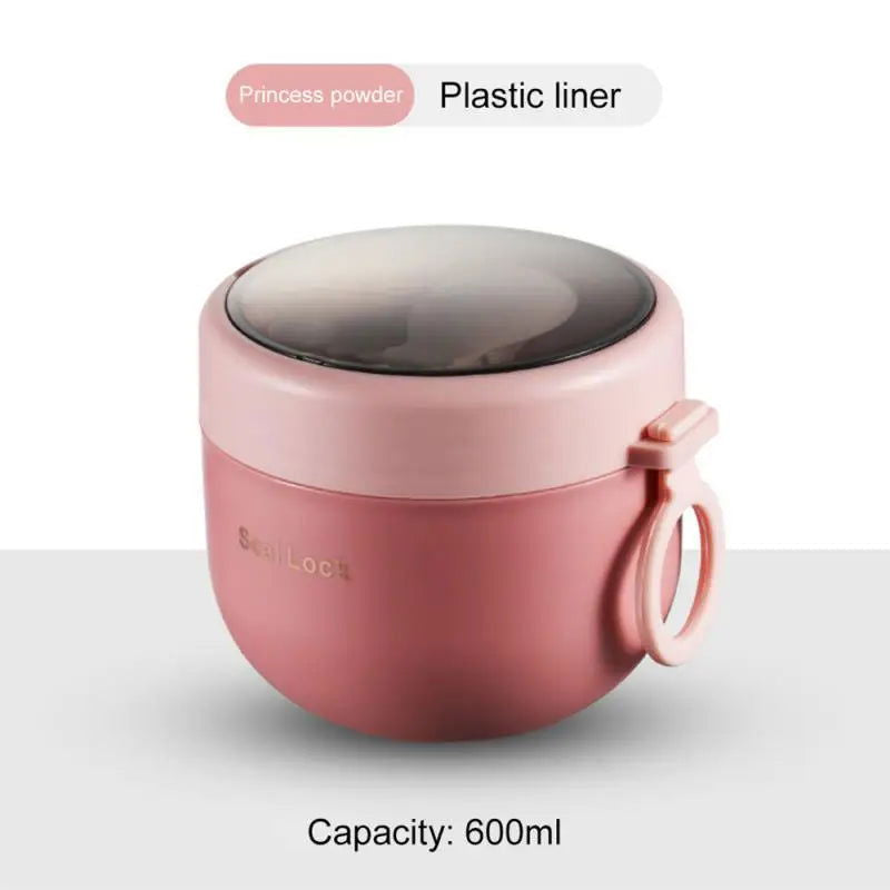 600ml Breakfast Cups Cereal Nut Yogurt Salad Soup Cup Container With Fork Thermal Microwave Food Storage Bento Box Lunch Box - Slobuy