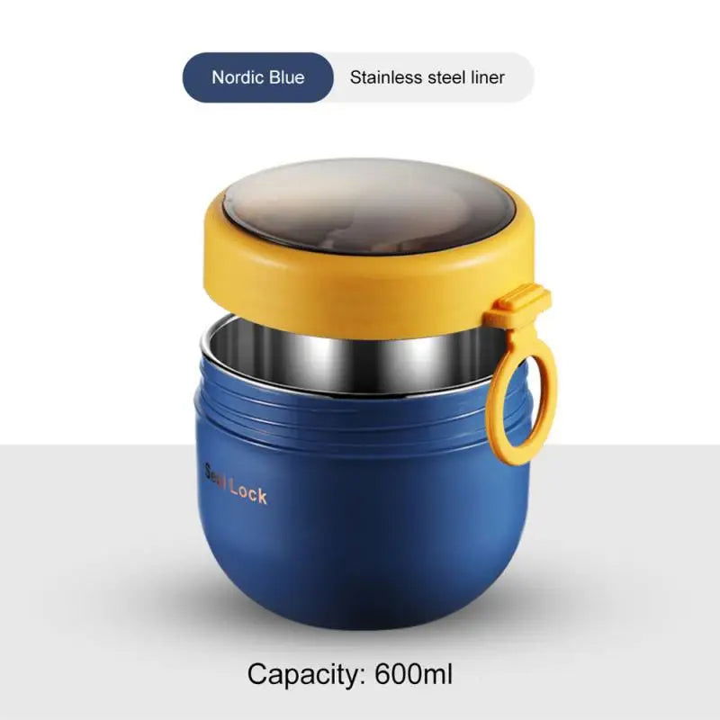 600ml Breakfast Cups Cereal Nut Yogurt Salad Soup Cup Container With Fork Thermal Microwave Food Storage Bento Box Lunch Box - Slobuy
