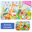 60 Pieces Jigsaw Puzzle Cartoon Animal Vehicle Montessori Games Children Educational Toys for Kids Christmas Gifts - Slobuy