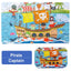 60 Pieces Jigsaw Puzzle Cartoon Animal Vehicle Montessori Games Children Educational Toys for Kids Christmas Gifts - Slobuy