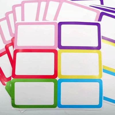 60pcs Name Tags Stickers 3.5" x2.25" Labels for Office, Meeting, School, Teachers and Mailing 6 Colors - Slobuy
