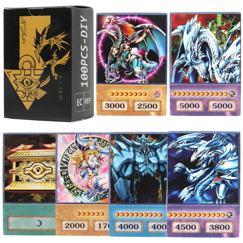 66-148PCS Yugioh Cards with Tin Box Yu Gi Oh Card English Holographic Golden Letter Duel Links Game Card Blue Eyes Exodia - Slobuy