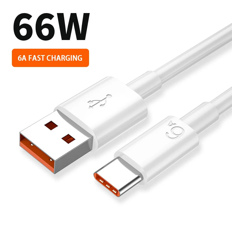 6A Fast Charging Usb C Cable for Xiaomi Mi 12 Redmi POCO Huawei Mobile Phone Accessories Type C Cable Phone Charger USB Cable - Slobuy