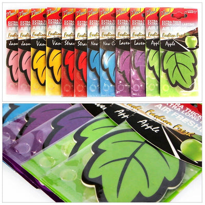 6PCS Car Air Freshener Natural Scented Tea Paper Auto Hanging Vanilla Perfume Fragrance Leaf Shape Car Accessories Interior - Slobuy