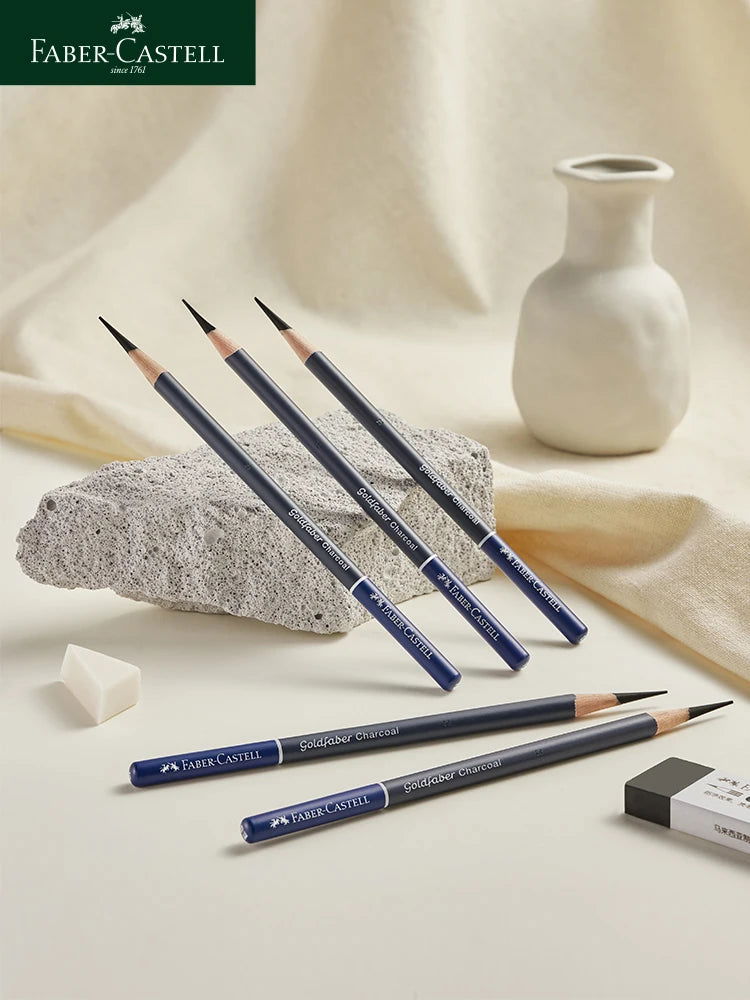 5/6PCS Faber Castell Goldfaber Charcoal Graphite Sketch Set EX-Soft Medium Hard Pencils for Drawing Sketching Shading Artists - Slobuy