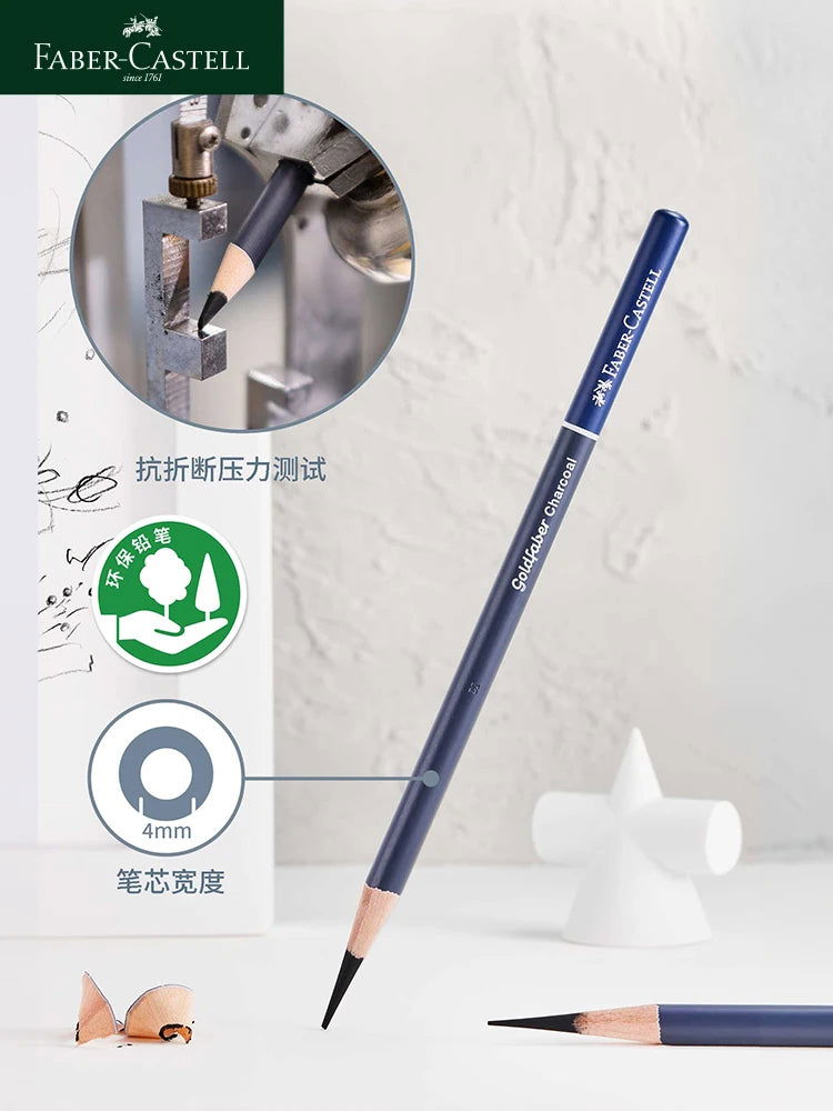 5/6PCS Faber Castell Goldfaber Charcoal Graphite Sketch Set EX-Soft Medium Hard Pencils for Drawing Sketching Shading Artists - Slobuy