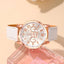 6PCS Set Fashion Women Watches Simple Ladies Business White Leather Quartz Watch Womens Necklace Earrings Bracelet Wristwatch - Slobuy