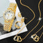 6PCS Set Women Watch Female Clock Roman Dial Luxury Brand Design Casual Ladies Quartz Wrist Watch Bracelet Set Montre Femme - Slobuy