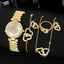6PCS Set Women Watch Female Clock Roman Dial Luxury Brand Design Casual Ladies Quartz Wrist Watch Bracelet Set Montre Femme - Slobuy