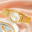 6PCS Set Womens Fashion Quartz Watch Female Clock Elastic Strap Luxury Brand Design Ladies Wrist Watch Relogio Feminino - Slobuy