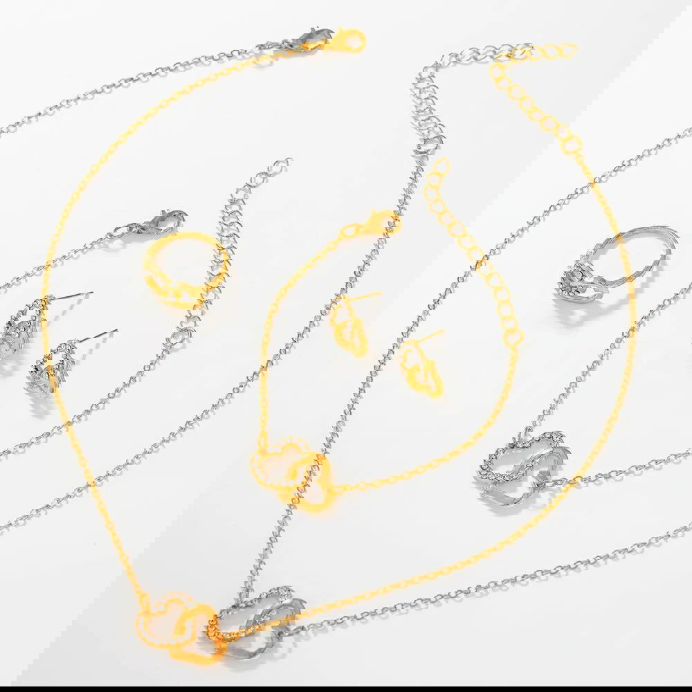 6PCS Set Womens Fashion Quartz Watch Female Clock Elastic Strap Luxury Brand Design Ladies Wrist Watch Relogio Feminino - Slobuy