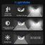 1/2/4/6Pcs 100 LED Wall Lights Outdoor Solar Lamp PIR Motion Sensor Solar Powered Sunlight Street Light for Garden Decoration - Slobuy
