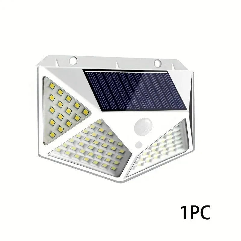 1/2/4/6Pcs 100 LED Wall Lights Outdoor Solar Lamp PIR Motion Sensor Solar Powered Sunlight Street Light for Garden Decoration - Slobuy