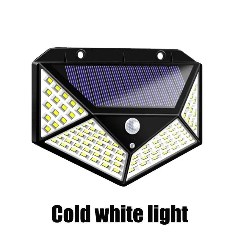 1/2/4/6Pcs 100 LED Wall Lights Outdoor Solar Lamp PIR Motion Sensor Solar Powered Sunlight Street Light for Garden Decoration - Slobuy