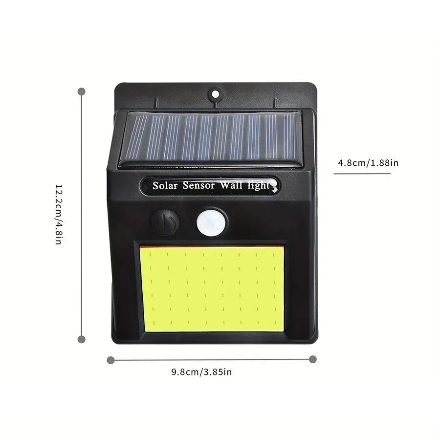 1/2/4/6Pcs 100 LED Wall Lights Outdoor Solar Lamp PIR Motion Sensor Solar Powered Sunlight Street Light for Garden Decoration - Slobuy