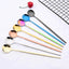 6Pcs Coffee Stirring Spoon Cutlery Set Juice Gold Tea Spoons Dinnerware Ice Cream Long Handle Scoop Tableware Kitchen Tools - Slobuy
