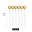 6Pcs Coffee Stirring Spoon Cutlery Set Juice Gold Tea Spoons Dinnerware Ice Cream Long Handle Scoop Tableware Kitchen Tools - Slobuy