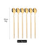 6Pcs Coffee Stirring Spoon Cutlery Set Juice Gold Tea Spoons Dinnerware Ice Cream Long Handle Scoop Tableware Kitchen Tools - Slobuy